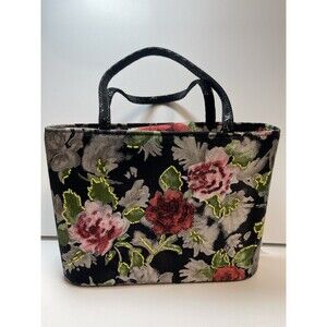 Rafe New York Beaded Satin Rose Handbag